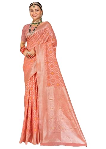 Sari en lin traditionnel pour femme avec riche pallu lourd modèle 11529