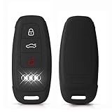 Kesiku Audi Schlüsselhülle für Audi A6 A7 A8 S6 S7 RS6 RS7 Q7 Q8 SQ7 SQ8 A6L A8L E-Tron Schlüssel, Audi A6 Schutzhülle TPU, Autoschlüssel Hülle Audi Silikon - 3 Tasten Schwarze