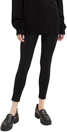 TOM TAILOR Denim Damen Coated Leggings Mit Ziernaht | Lässige Skinny-Fit Hose In Lederoptik | Für Freizeit & Party | Nachhaltiges Material