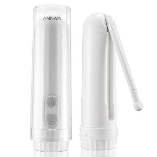 ANNWA Pulverizador de bidé eléctrico portátil de viaje, boquilla de 140 ml, ajuste de 180°, IPX6, bidé de mano para limpieza de higiene personal, lavado de bebé, cuidado postnatal, tratamiento