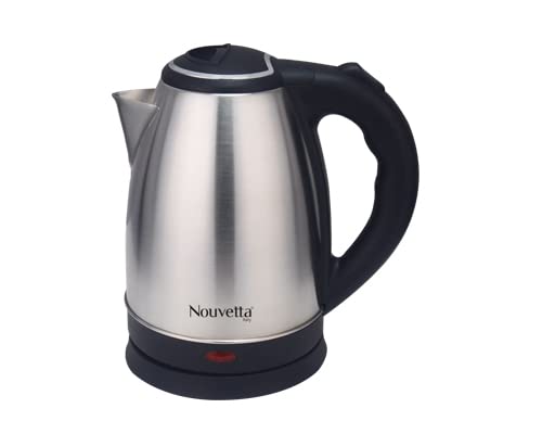 Image of Nouvetta Electric Kettle Stainless Steel Body, used for boiling Water, making tea and coffee, instant noodles, soup etc. 1500 Watt