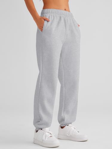 AUTOMET Women’s Winter Casual Baggy Fleece Lined Sweatpants Fashion High Waisted Joggers Pants Athletic Clothes with Pockets3