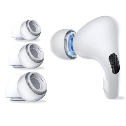 Tech-Protect Lot de 3 Bouchons d'oreille en Silicone pour Apple Airpods Pro Blanc