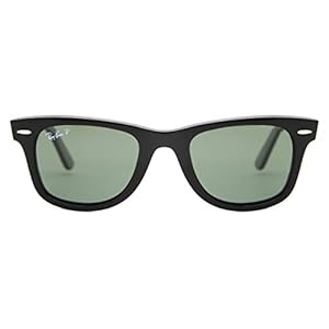 Ray-Ban 2140 Wayfarer – Lunettes de Soleil Polarisantes – Noir Brillant