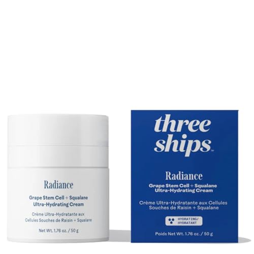 Three Ships - Radiance Grape Stem Cell + Squalane Ultra-Hydrating Cream | Hydrate, Soften, Replenish...
