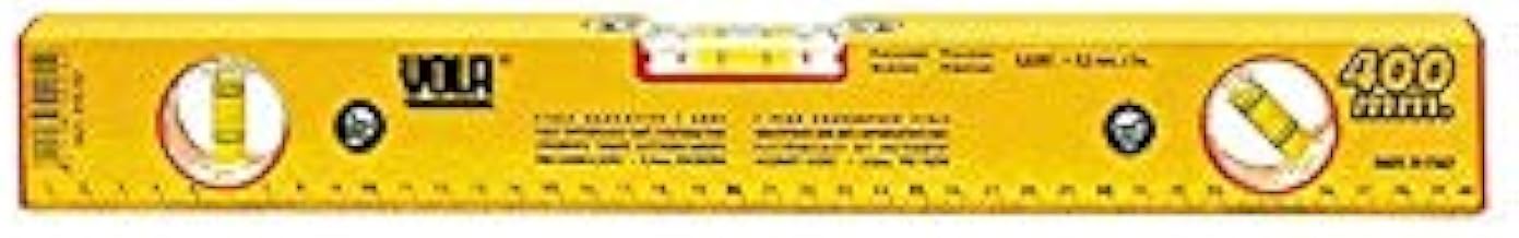 Vola Nivel 3 burbujas cm. 50 cuerpo de aluminio barnizado de color amarillo.