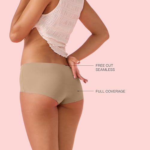 Image of Enamor Innovations Invisi, All Day Comfort, Mid Waist Boyshorts Panty for Women - No Visible Panty Lines, Breathable, Sweat Wicking, Free Cut, Full Coverage - PS40