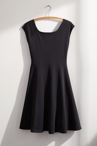 Image of Fair Indigo Women's 100% Organic Pima Cotton Ballet Neck Dress