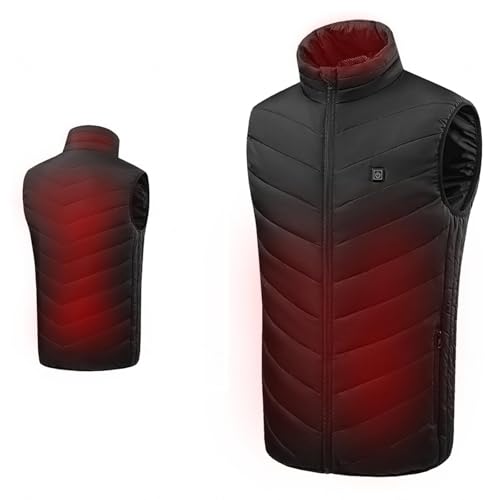 WXJHNYBS 3 Modos De Calefacción,Lavable Chaleco Hombre Invierno para Moto Caza Senderismo,8Heizzonen-3XL
