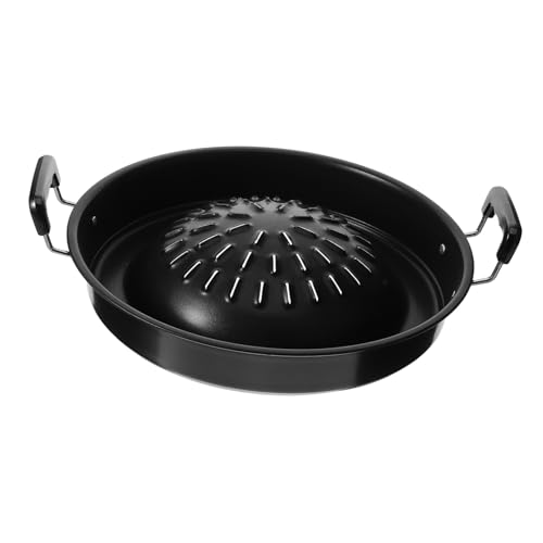 Cabilock Parrilla Freír Afuera Estante Cesta Rallar Asado Sartén Para Asar Utensilios De Cocina Para Acampar Multi Cámping Caliente Plato Para Asar Barbacoa Bandejas Horno Planchar Black