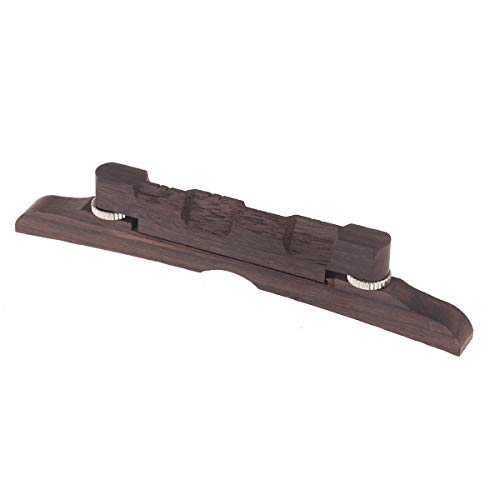 Musiclily 114mm Rosewood Adjustable Compensated Mandolin Bridge (Pack of 2)