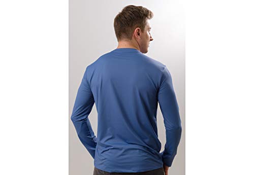 Camiseta com proteção solar pedal bruto masculina Tamanho:XG;Cor:Azul