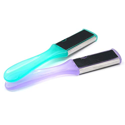 EXCEART Pedicure Vijl 2 Stuks Roestvrij Staal Dubbelzijdig Pedicure Rasp Scrubborstel Voetverzorging Tool - Afbeelding 3