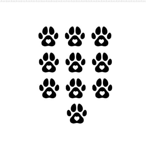 Bleacher Spirit 10 Mini Paw Print Iron on Decals, 1x1
