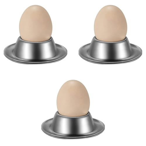 Giwnhvx - Juego de 6 soportes para hueveras, hueveras de acero inoxidable, platos para huevos duros, expositor de cocina