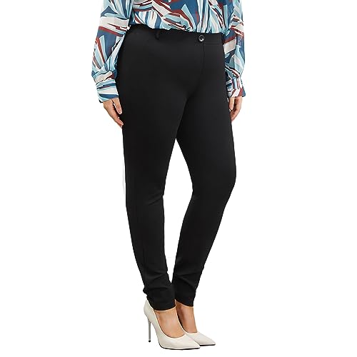 Plus Size Women's Skinny-Leg Dress Pants - High Waisted Slacks for Business Casual,Work Clothes for Office