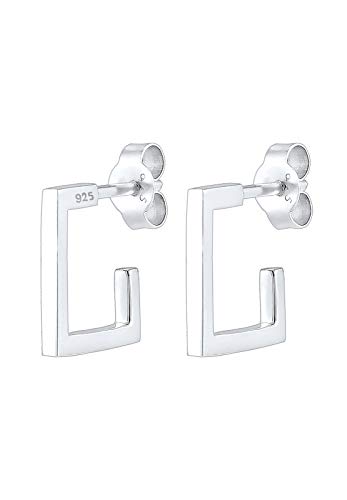 Preisvergleich Produktbild Elli Ohrringe Damen Creole Geo Viereck in 925 Sterling Silber