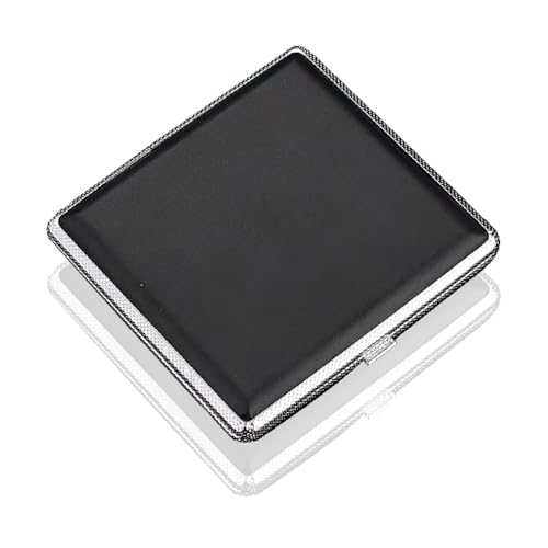 シガレットケース タバコケース 手巻きタバコ シガーケース 手巻きタバコ ケース シャグポーチ サムコス シガレットホルダー 巻きタバコ 皮革調 開閉式 高級 おしゃれ 耐久性のある 便利 快適 軽量 男女兼用 20本収納(ブラック)