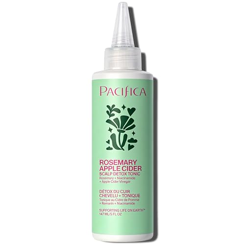 Pacifica Scalp Detox Tonic – Scalp Exfoliator with Glycolic & Salicylic Acid for Clarifying Build Up & Purifying – Infused with Rosemary to Support an Itchy, Dry Head – Vegan & Cruelty-Free – 5 oz