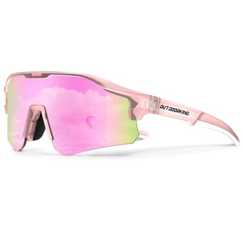 Polarized Sports Sunglasses for Men Frame Cycling Fishing Wrap Around Sunglasses UV Protection