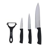 Russell Hobbs Venus Messer- & Schäler-Set – Chef-/Universalmesser/Kochmesser, Verschiedene Größen, Gemüse-, Kartoffelschäler, Handwäsche, Tägliche Essentials, Edelstahl