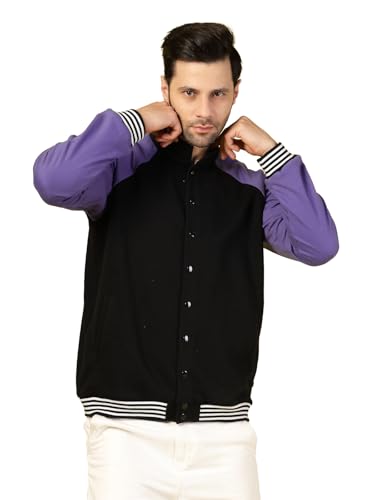 Image of Rigo Varsity Jacket for Men | Streetwear Varsity Jacket | Puff Print Varsity Jacket | Oversized Varsity Jacket for Men