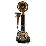 Vintage-Candlestick-Phone-Rotary-Dial-Telephone-Wired-Landline-Antique-Home-Decor