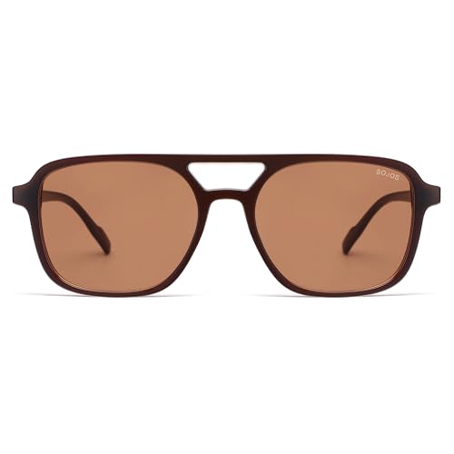 Image of SOJOS Retro Aviator Sunglasses for Women Men,Trendy Rectangle Womens Mens Shades Sun Glasses SJ2202