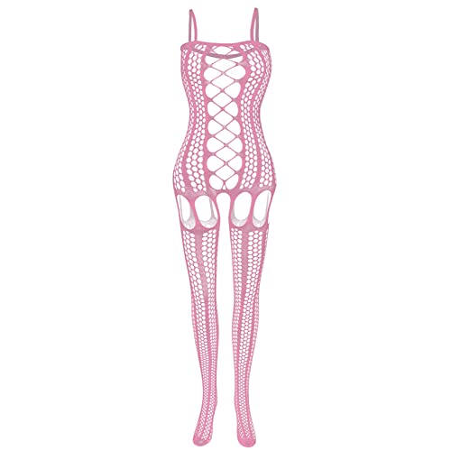 Routinfly Dessous-Set, sexy, ouvert, sexy Damen-Dessous, Fischnetz, offener Schritt, Nahtlose Netzstrümpfe, Chemise, aushöhlen, Babydoll-Bodysuit, Nachtwäsche 9 Cover