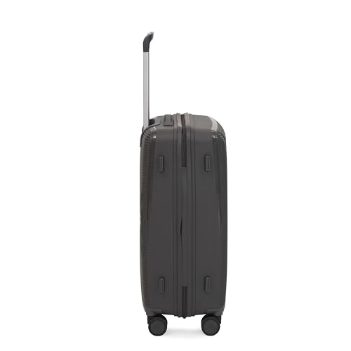 Image of SWISS MILITARY Maze 65CM Medium Hard Trolley Bag, Polypropylene Suitcase, TSA Lock 360 Wheels, Anti-Theft Zipper, Premium Lining Strong Handle, Travel Luggage - 67L Capacity