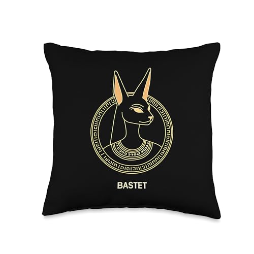 Bastet Ancient Egyptian Cat Goddess Throw Pillow