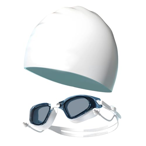 Lunettes de natation grand champ visuel sans buée avec sangles réglables