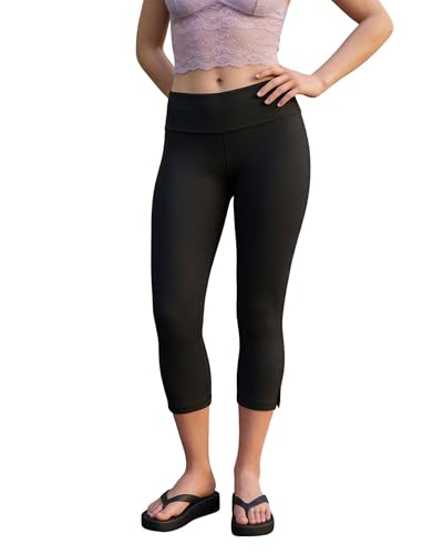 Legging capri pliable femme coupe ajustée pantalon de yoga couleur unie