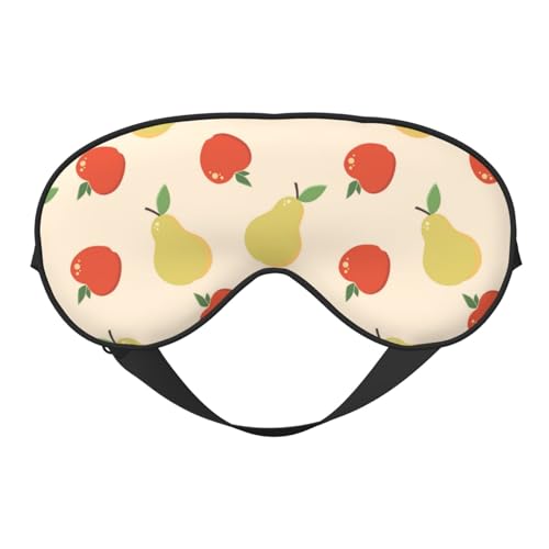 Antifaz para dormir para mujeres y hombres, bonita pera roja con hebilla ajustable, máscara de viaje para dormir, máscara de dormir suave, para mujeres y hombres, divertidas vendas para juegos de