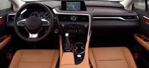 Autocollants de poignée de porte de panneau de commande central Lexus RX