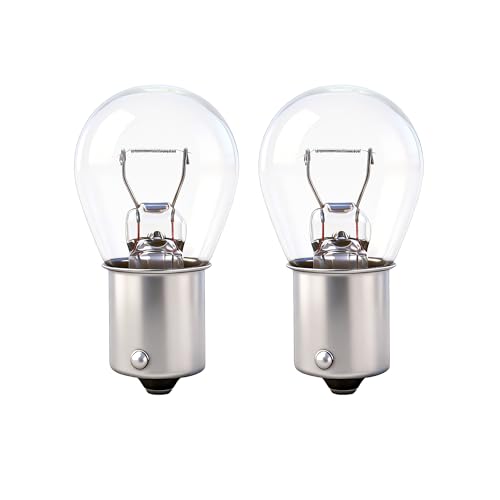Kadiby 2 Pack 1156 Bulb 1156NA P21W S25 1141 7506 Ba15s 12v 32cp Automotive Long Life Tail/Stop/Back-up/Reverse Light Bulbs Clear Mini RV Bulbs Fit for Wrangler Sportage Safari Elantra Sonata