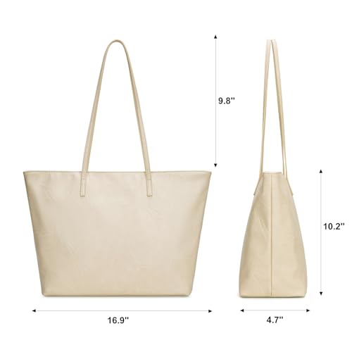 Image of Montana West Medium Tote Bags for Women Shoulder Handbag with Zipper Lightweight Everyday Purse for Work, Travel, or Shopping
