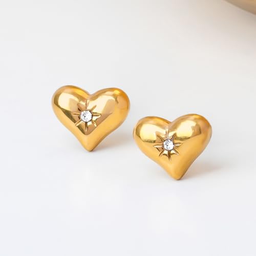 Image of Rubans Demi Fine Stainless Steel Stud Earrings Daily Gift for Women & Girls