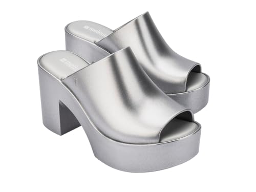 Image of Melissa Mule Heel Collection - Fashion Sandal for Women - Iridescent Comfortable Mule Style - High-Shine Upper with Bubblegum Scent - Chic and Sophisticated