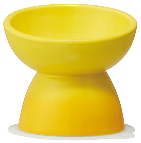 スケーター 超小型犬用 食器 陶磁器製 ペット餌入れ マット付 イエロー CHOB1