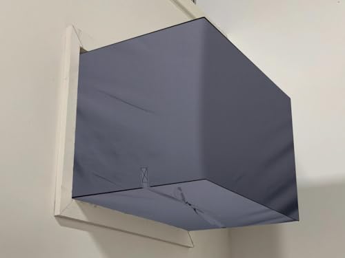 Image of Stylista window ac cover suitable for O-General 1.5 Ton AXGB18CHAA-B, Grey Color Elastic fit Cover for front and rear Of Window Ac