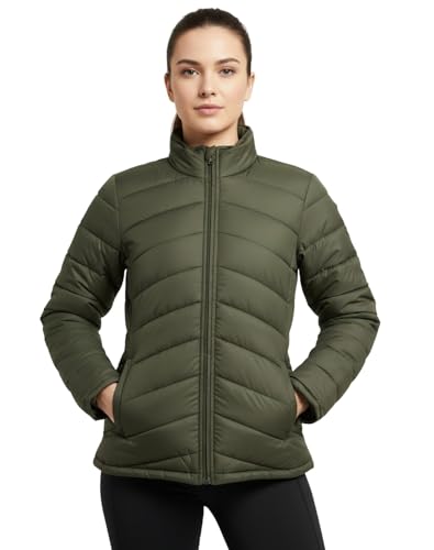 Image of FYLTR Women's Puffer Solid Color Standard Length Jacket | Winter Stylish Jackets for Women | Waterproof | Lightweight | High-Neck