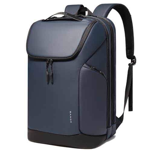 Image of FUTURE AESTHETICS Business Commute Backpack for Men and Women, Waterproof 15.6 Inch Laptop Backpack, Durable Flight-Approved Travel Backpack for Work, Blue