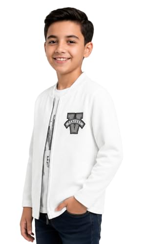 Image of Boys Full Sleeves Solid Jacket and T-Shirt