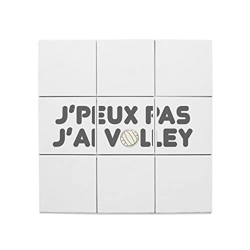 Carreaux céramique décoratifs 20x20 cm faïence murale volley sport beach été