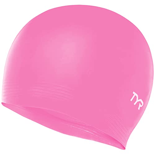 TYR Latex Swim Cap, Light Pink