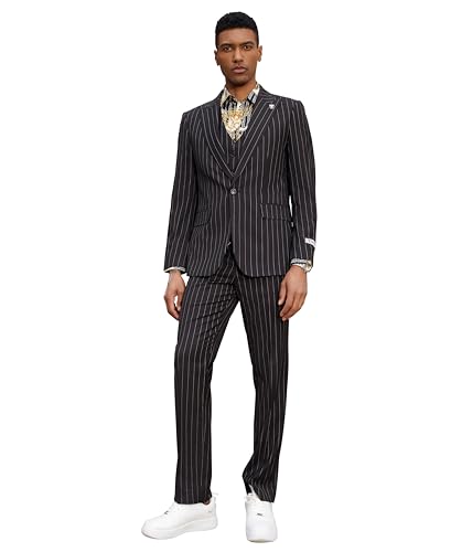 Stacy Adams Men's Mars Vested 3 Piece Suit