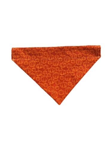 Miniatura 2 de Halloween Dog Bandana  Reversible Slip On Dog Bandana  Orange Bandana  Slip Over The Collar Bandana  For Small Medium Or Large Dogs (Pumpkins, XS)
