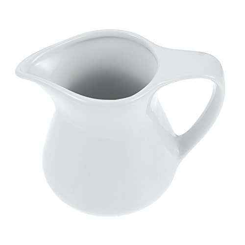 FUNOMOCYA 1pc Ceramic Milk Cup Coffee Steaming Cooking Oil Bottle Espresso Cups Coffee Serving Pitcher Mini Coffee Pot Gravy Boat and Tray Coffee Creamer Pourer Mini Milk Jug White Ceramics