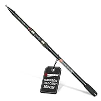 Robinson Angelrute - Teleskoprute Karbon - Kompaktes Transportmaß - Robuste Ringe - Rutschfester Rollenhalter - Leicht und widerstandsfähig - Stinger X-Cross Tele